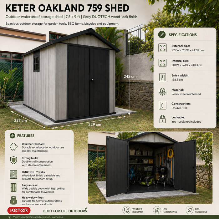 Oakland 759 Outdoor Shed