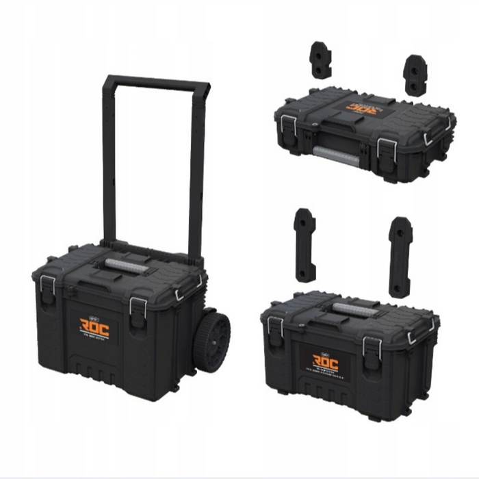 Pro Gear System 3 Tier Modular Tools Cart Storage with Wheels Gen 2.0 Black