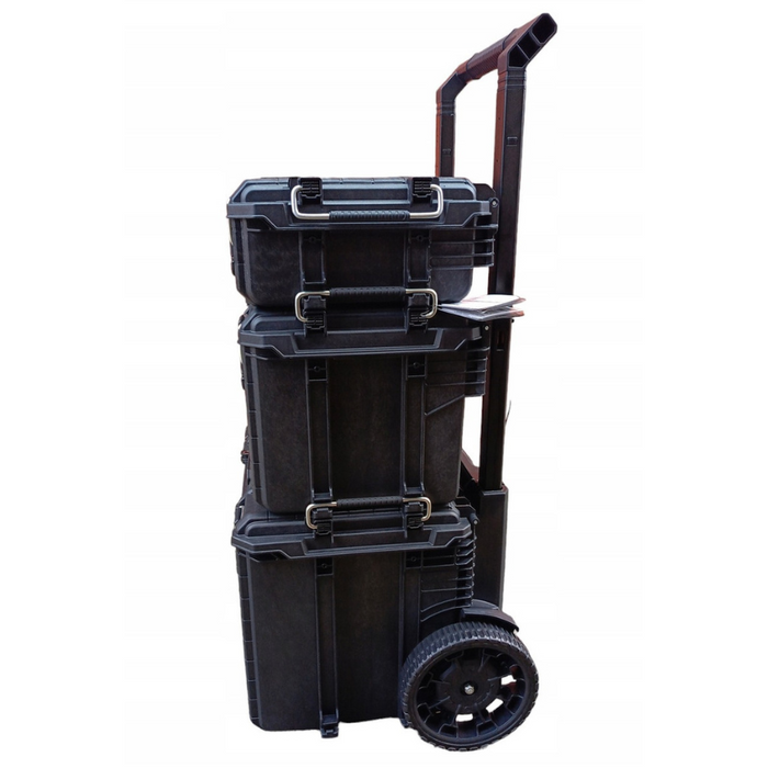 Pro Gear System 3 Tier Modular Tools Cart Storage with Wheels Gen 2.0 Black
