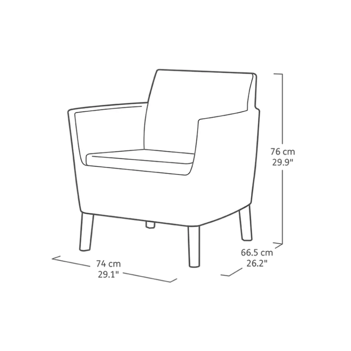 Salemo Outdoor Sofa set Cappucino