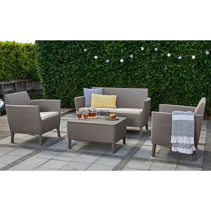 Salemo Outdoor Sofa set Cappucino