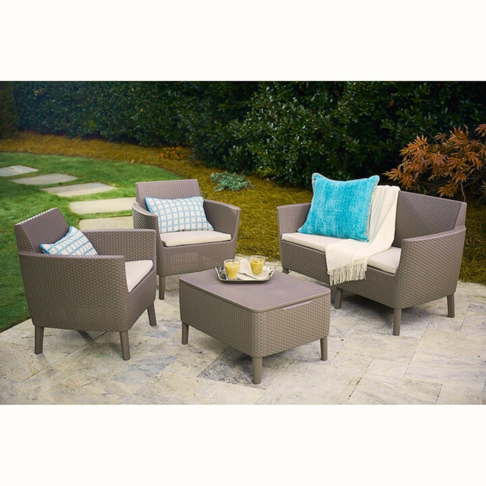 Salemo Outdoor Sofa set Cappucino