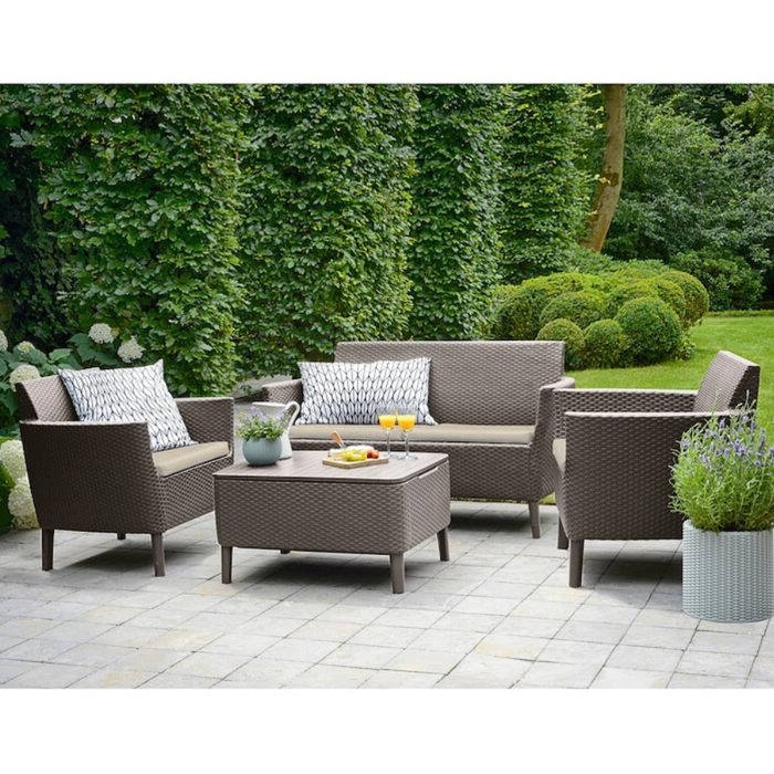 Salemo Outdoor Sofa set Cappucino
