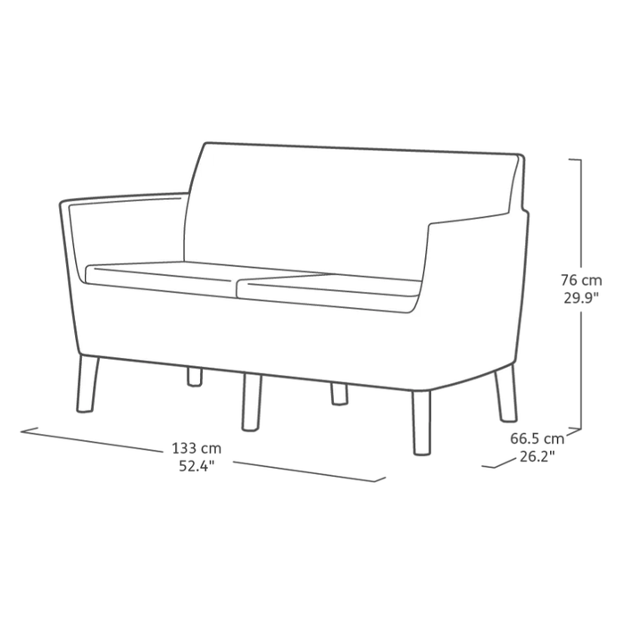 Salemo Outdoor Sofa set Cappucino