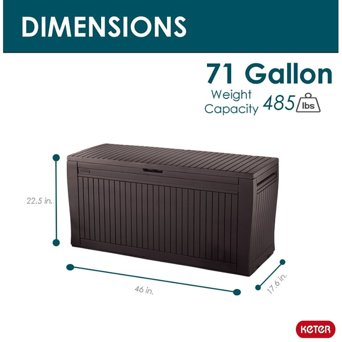 Comfy Outdoor Deck Box Woodbrown