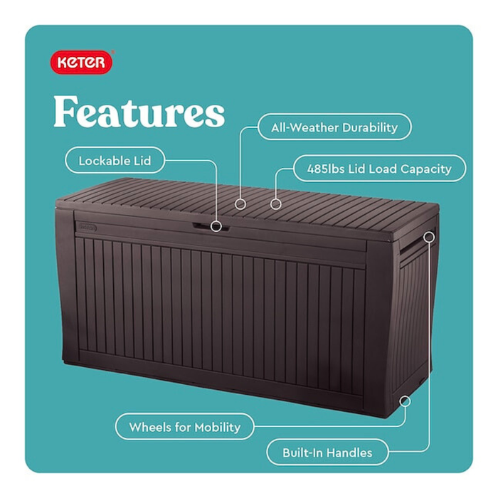 Comfy Outdoor Deck Box Woodbrown