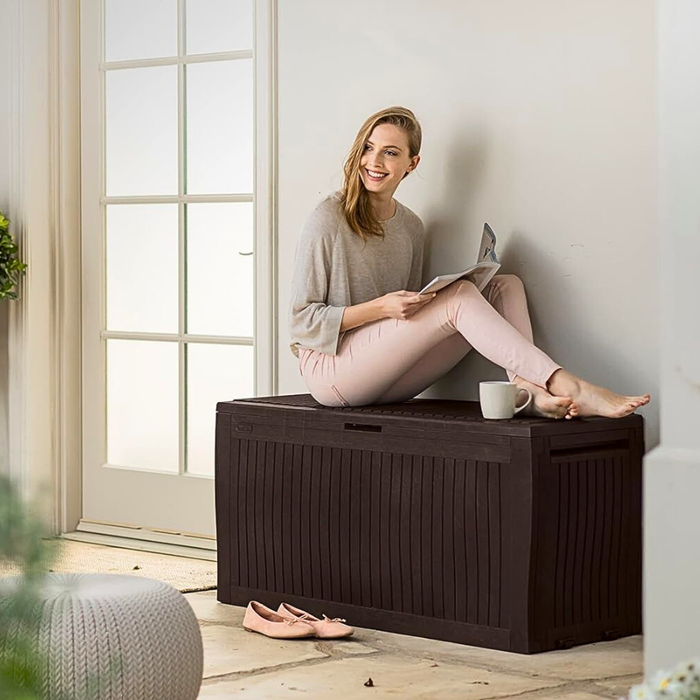 Comfy Outdoor Deck Box Woodbrown