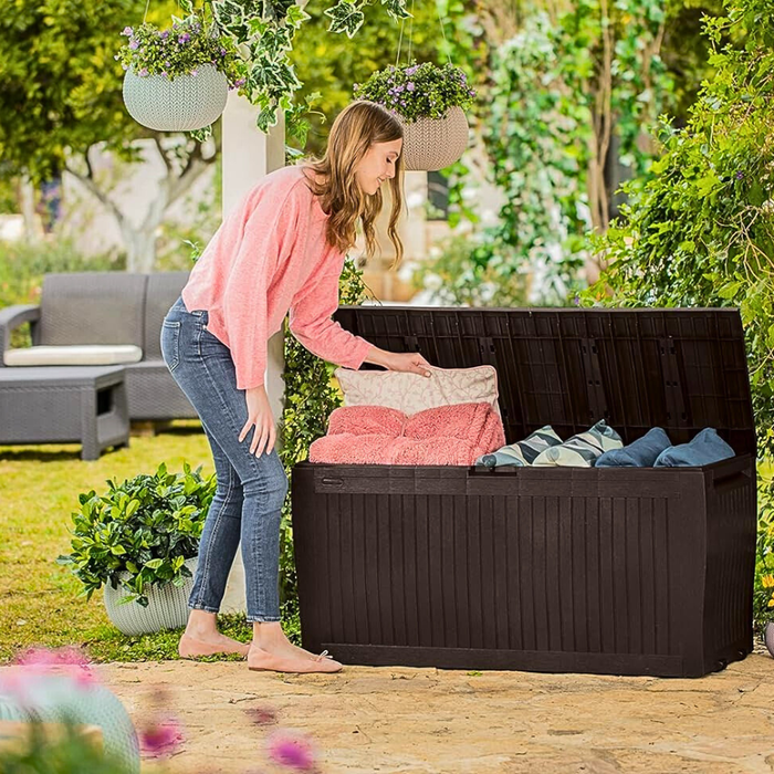 Comfy Outdoor Deck Box Woodbrown