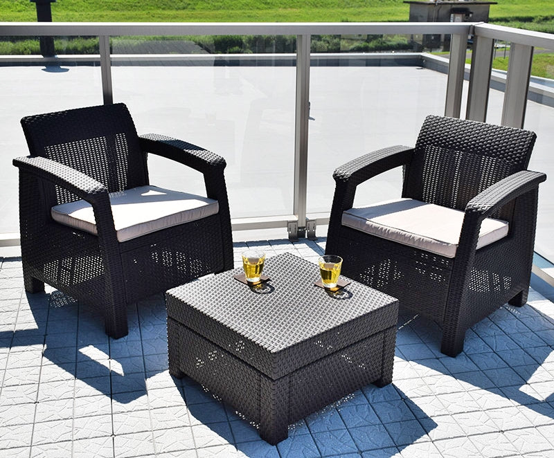 Corfu Balcony Set Grey (Free Delivery)