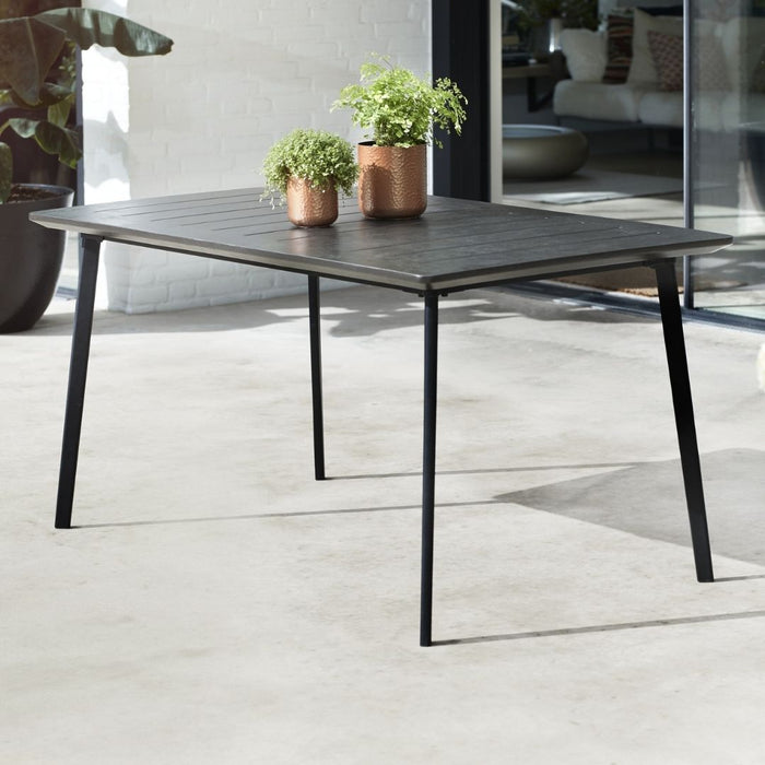 Metalea Outdoor Dining Table + Metalix Chair Set Bronze