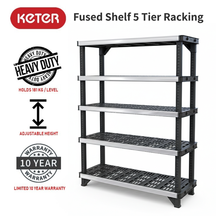 Fused Open Shelving Rack 5 Tier
