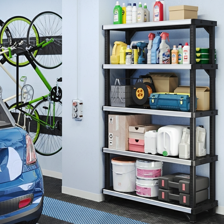 Keter Fused Open Shelving Rack 5 Tier Heavy Duty Storage Racking — The ...