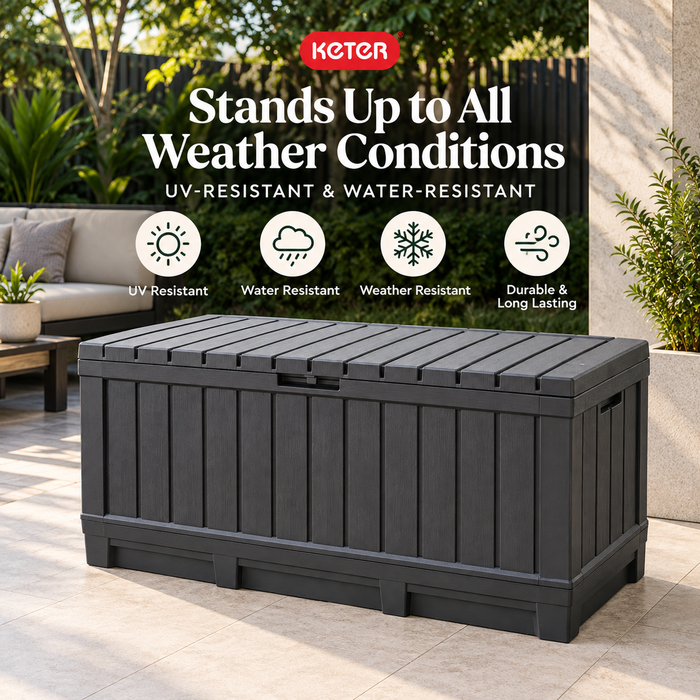 Kentwood Outdoor Storage Box 90Gal Graphite