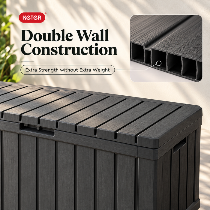 Kentwood Outdoor Storage Box 90Gal Graphite