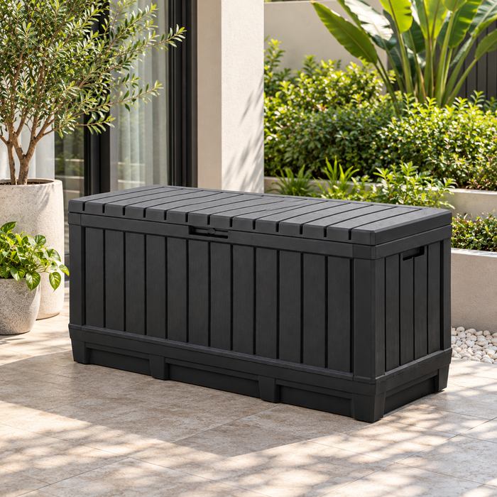 Kentwood Outdoor Storage Box 90Gal Graphite