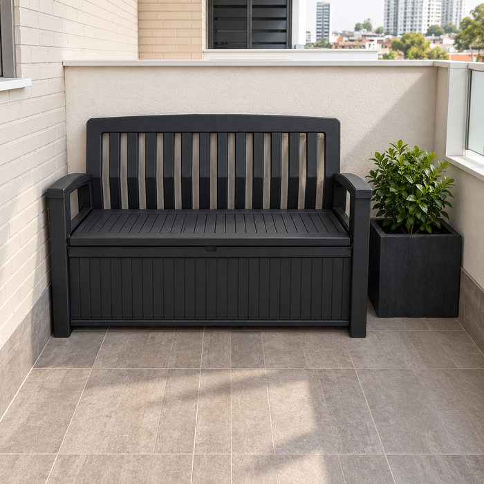 Patio Outdoor Storage Bench Graphite