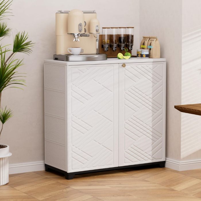 Alto Multipurpose Outdoor Storage Shoe Cabinet White