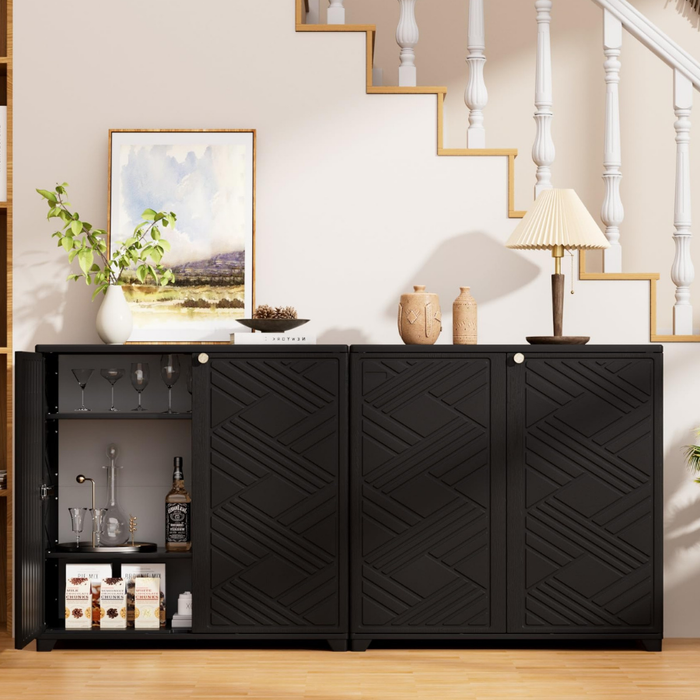 Alto Multipurpose Outdoor Storage Shoe Cabinet Black