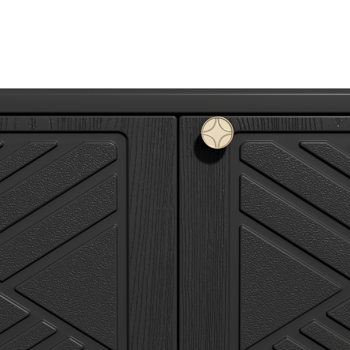 Alto Multipurpose Outdoor Storage Shoe Cabinet Black