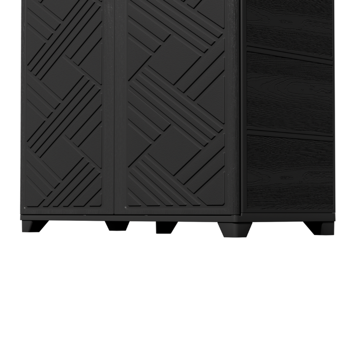 Alto Multipurpose Outdoor Storage Shoe Cabinet Black