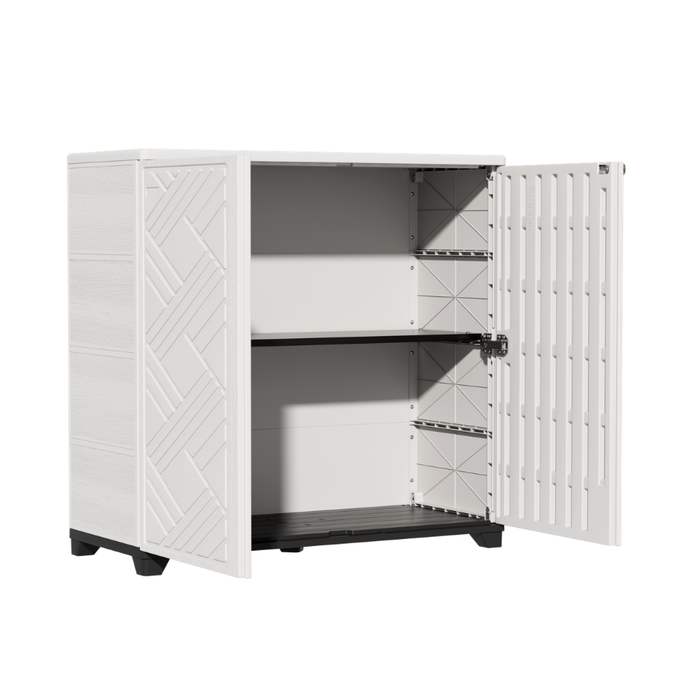 Alto Multipurpose Outdoor Storage Shoe Cabinet White
