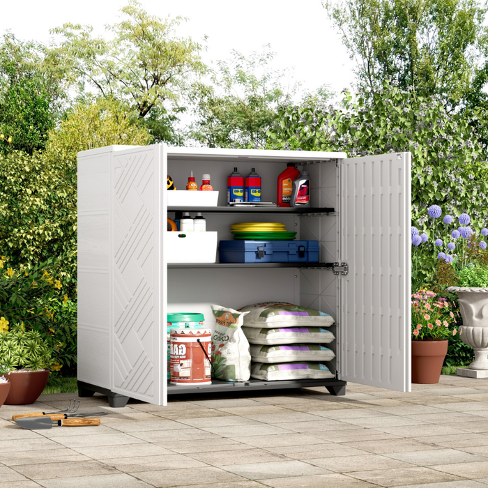 Alto Multipurpose Outdoor Storage Shoe Cabinet White