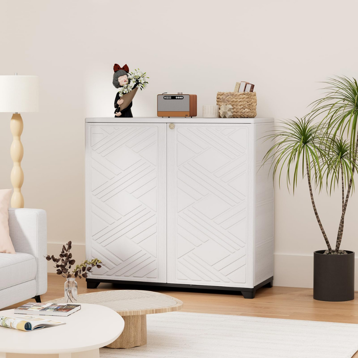 Alto Multipurpose Outdoor Storage Shoe Cabinet White