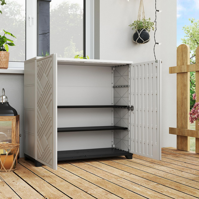 Alto Multipurpose Outdoor Storage Shoe Cabinet White