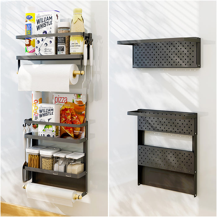 Magnetic Fridge Side Shelf Foldable Spice Rack Large