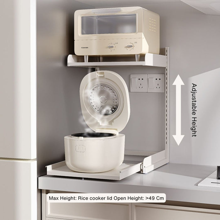 Kitchen Appliances Storage 2 Tier Rice Cooker Toaster Sliding Rack ...