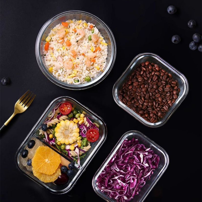 LUNA Glass Lock Square Food Container