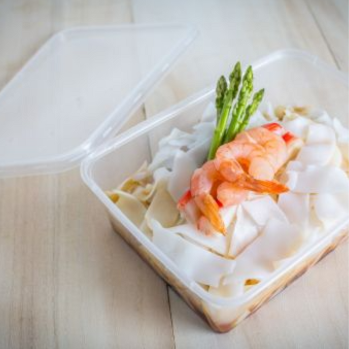 Takeaway: Rectangle Container 740ml + Lid - 10pcs