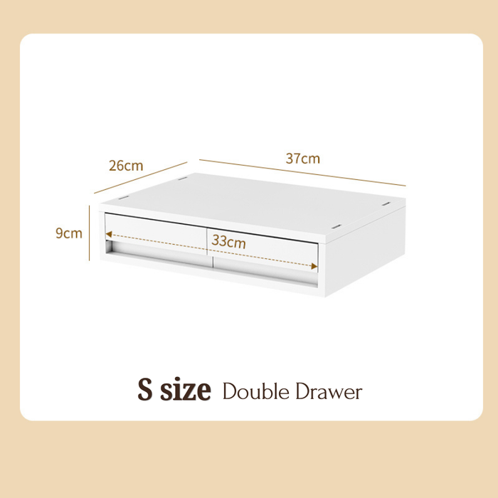 Shiro Stackable Organiser Drawer - Double Grid (3 sizes)