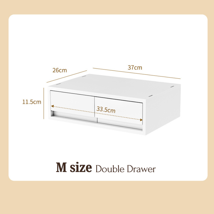 Shiro Stackable Organiser Drawer - Double Grid (3 sizes)