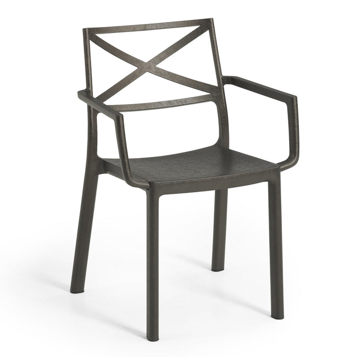 Metalea Table + Metalix Chair Set Bronze