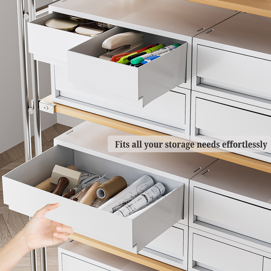 Shiro Stackable Organiser Drawer - Single Grid (3 sizes) — The Home Shoppe