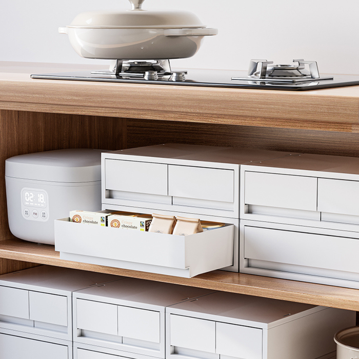 Shiro Stackable Organiser Drawer - Double Grid (3 sizes)