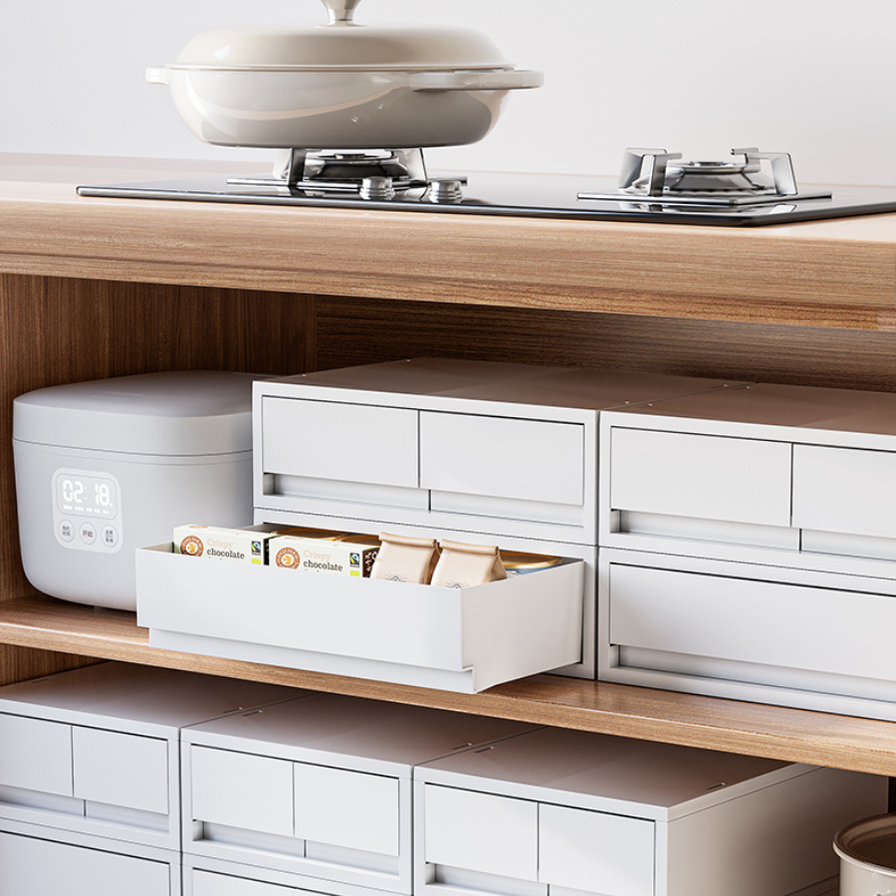 Shiro Stackable Organiser Drawer - Single Grid (3 sizes) — The Home Shoppe