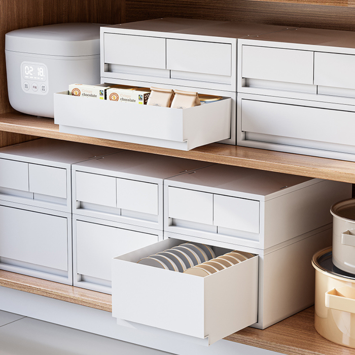 Shiro Stackable Organiser Drawer - Double Grid (3 sizes)