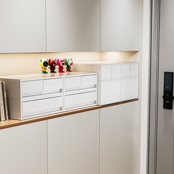 Shiro Stackable Organiser Drawer - Double Grid (3 sizes)