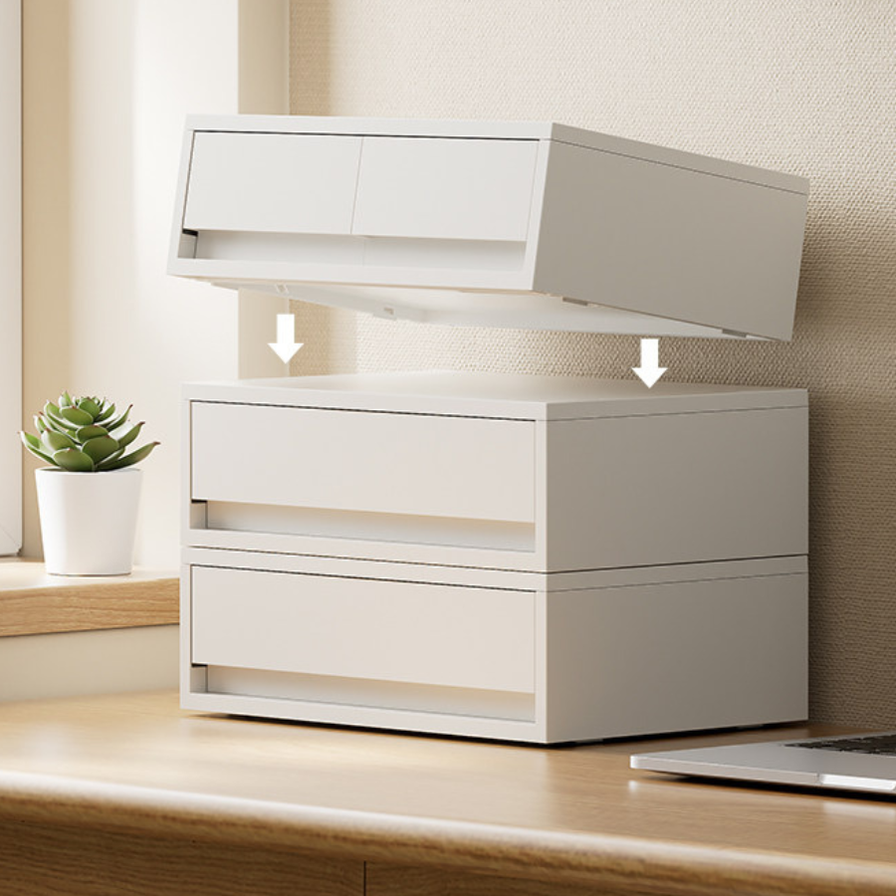 Shiro Stackable Organiser Drawer - Single Grid (3 sizes) — The Home Shoppe