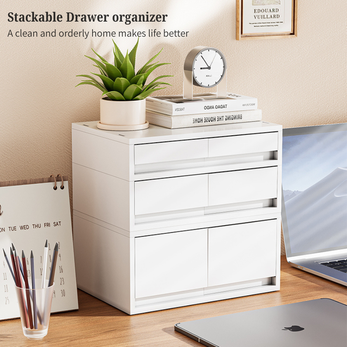 Shiro Stackable Organiser Drawer - Double Grid (3 sizes)