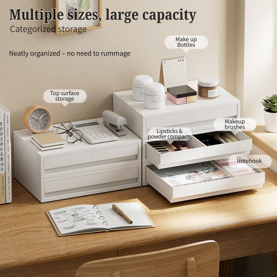 Shiro Stackable Organiser Drawer - Double Grid (3 sizes) — The Home Shoppe