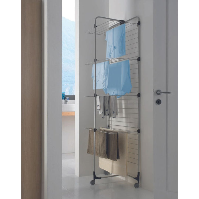 4 Tier Laundry Drier Aliseo 40M Silver Stainless Steel