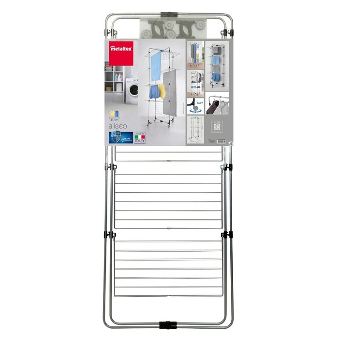 4 Tier Laundry Drier Aliseo 40M Silver Stainless Steel