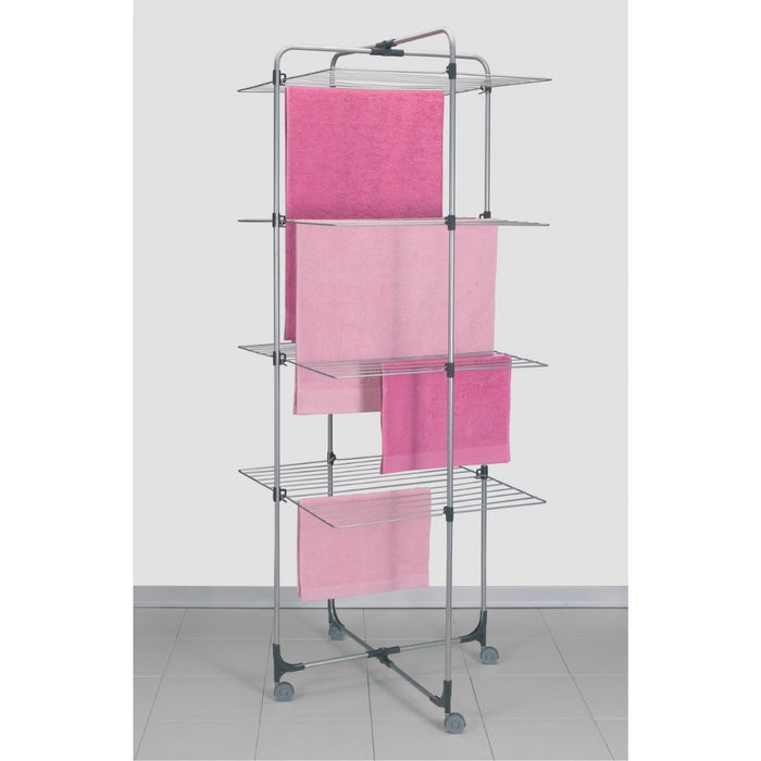 4 Tier Laundry Drier Aliseo 40M Silver Stainless Steel