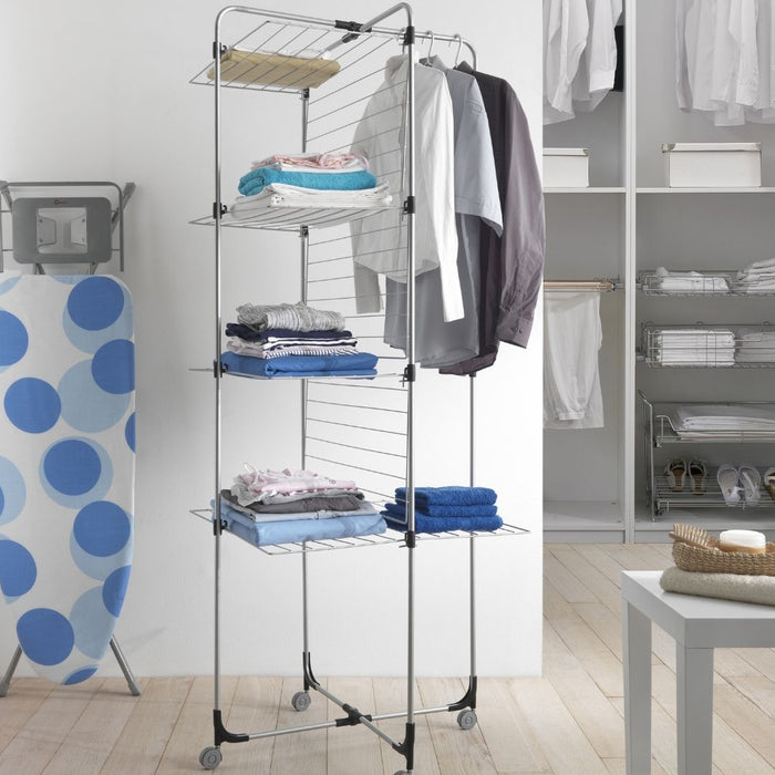 4 Tier Laundry Drier Aliseo 40M Silver Stainless Steel