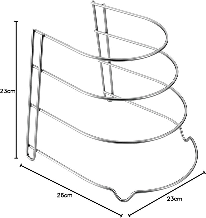 Canyon Frying pan holder 4 Tier Rack Silver