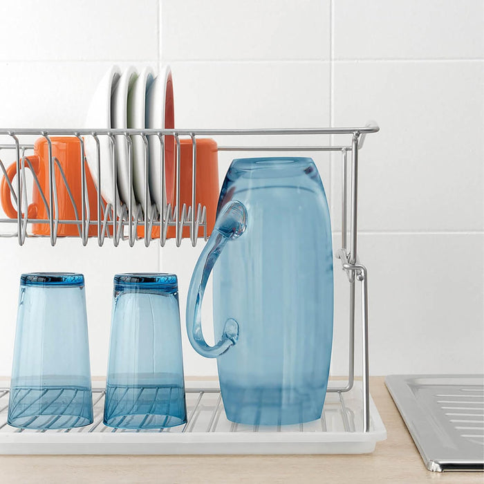 GenuisTex Dish Drainer Rack Silver