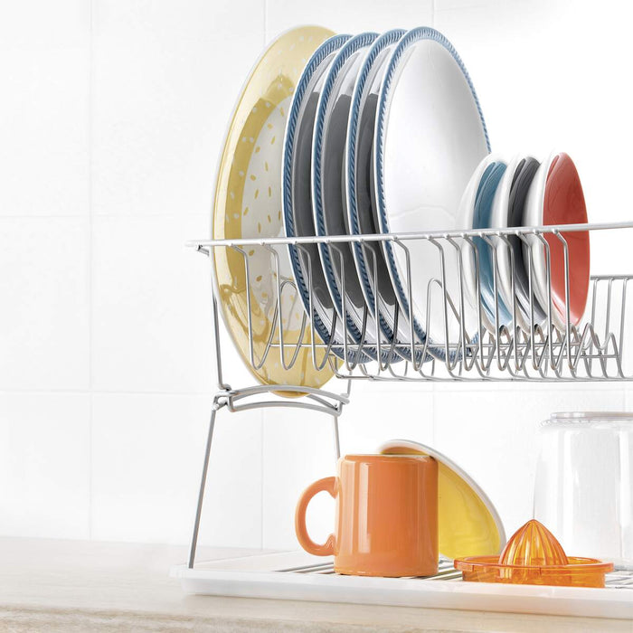 GenuisTex Dish Drainer Rack Silver